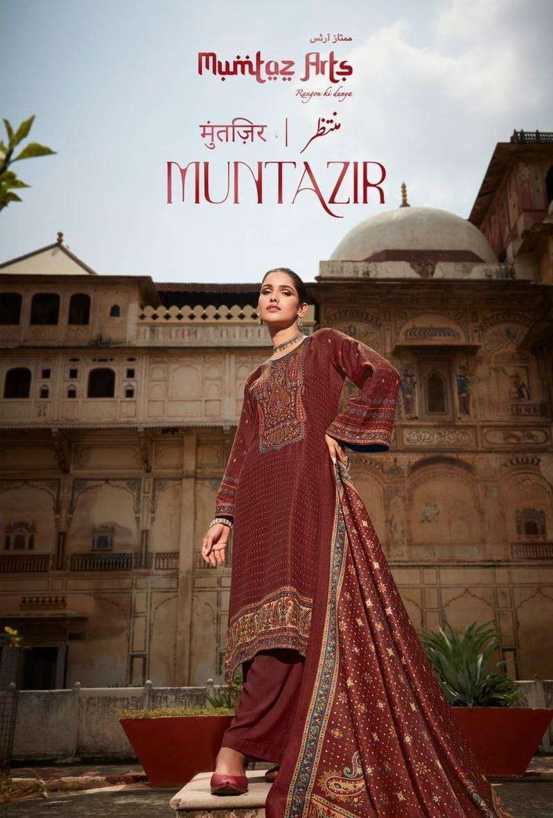 mumtaz arts muntazir vol 1 series 4001-4008 pure pashmina suit 