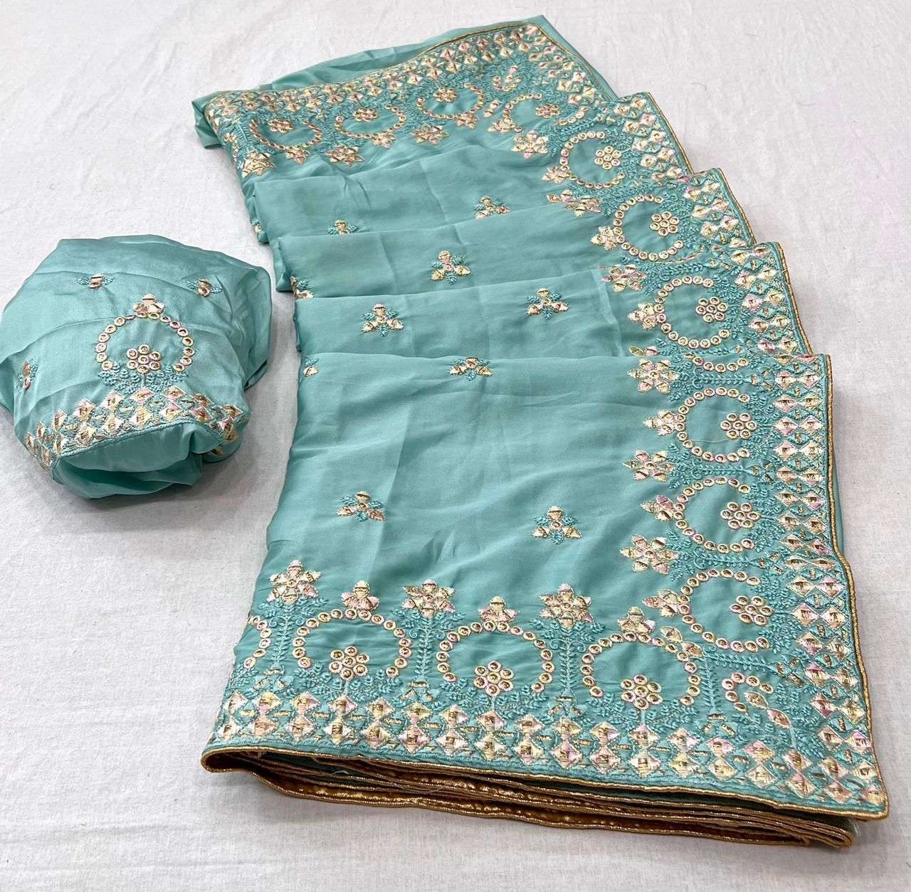 obf suhani designer soft satin saree 