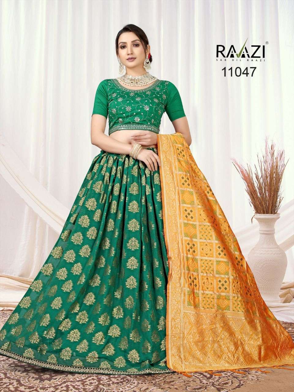 raazi jacquard lehenga series 11045-11058 pure viscose jacquard lehenga