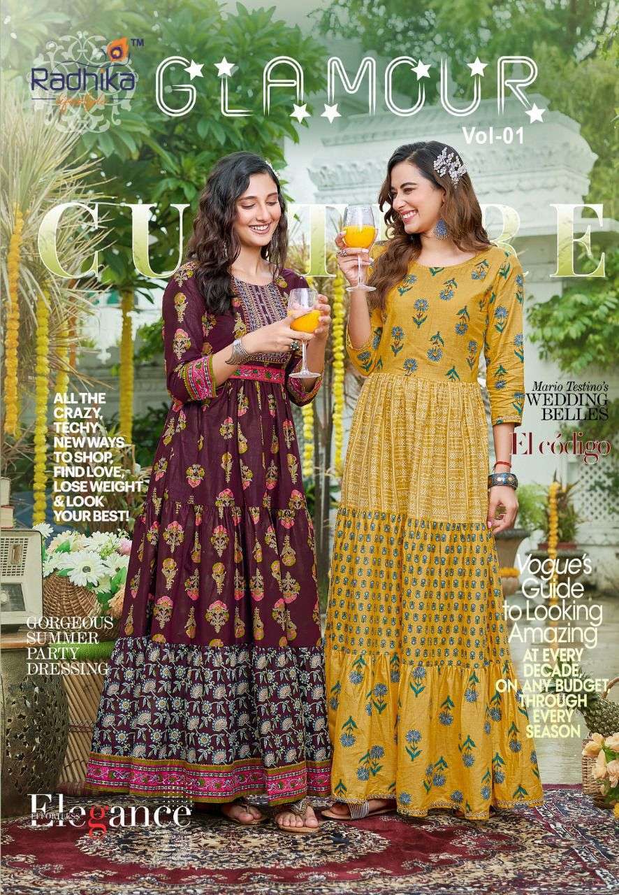 radhika glamour vol 1 series 1001-1007 cotton print kurti