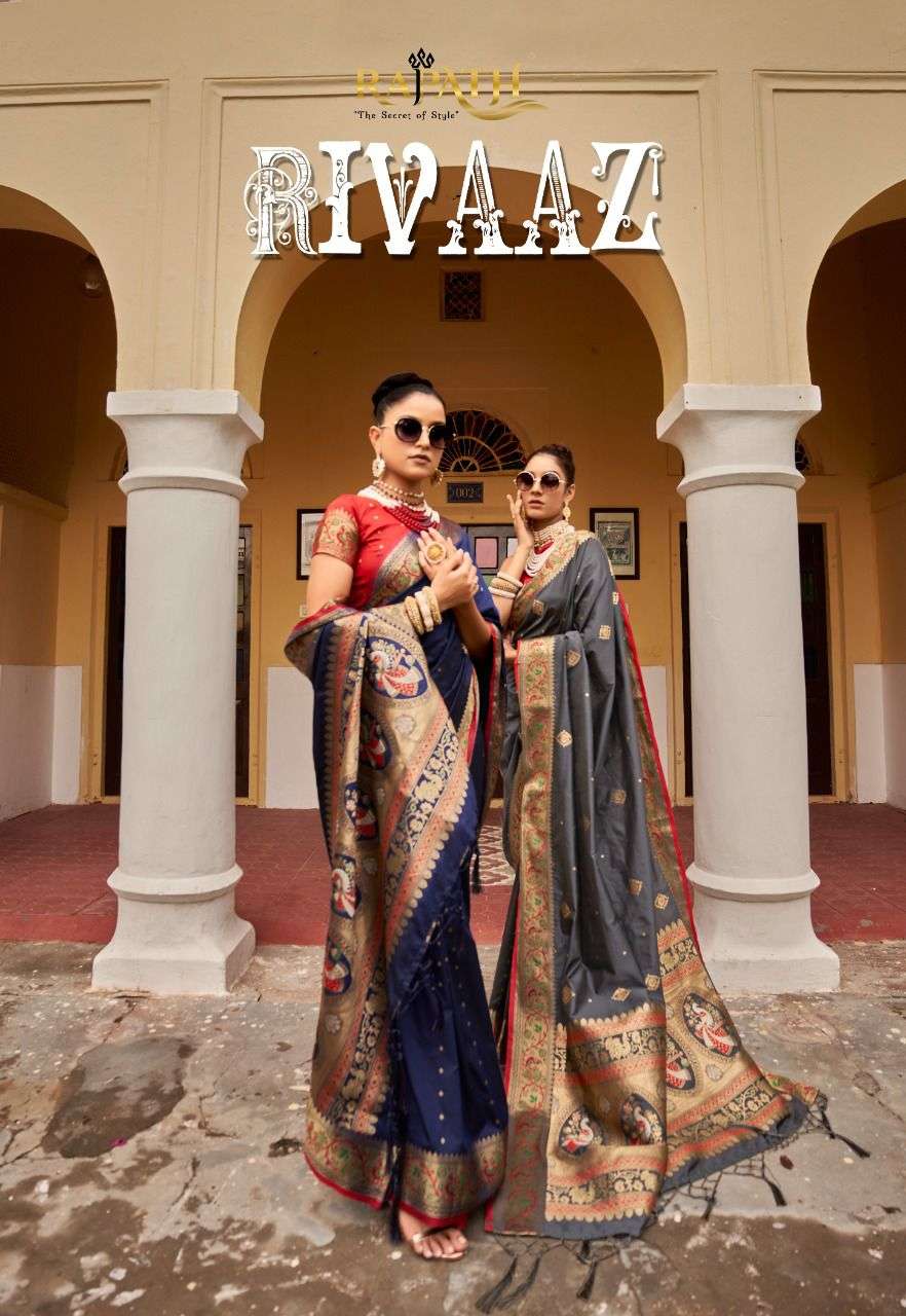 rajpath rivaaz designeer soft silk saree 