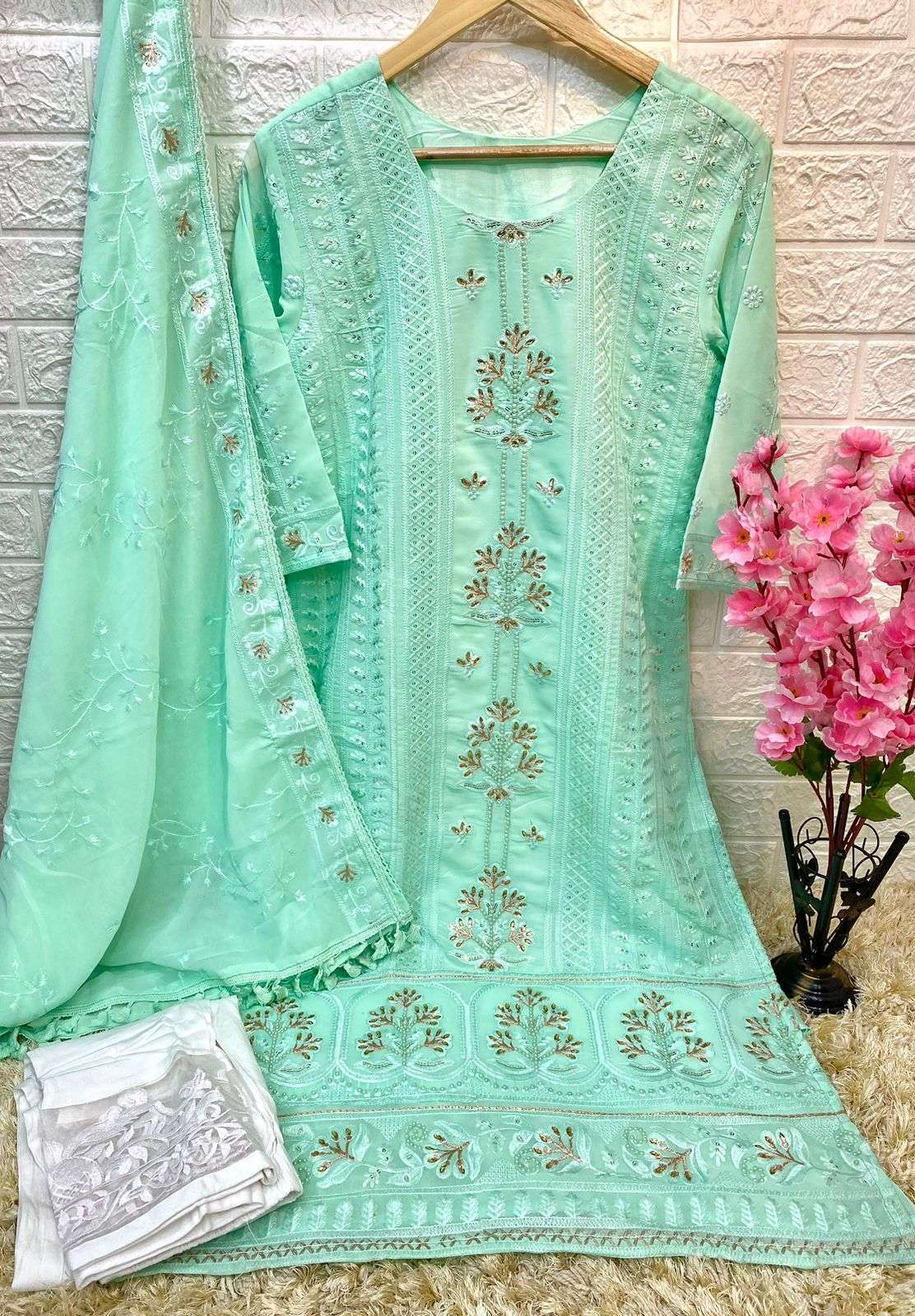 ramsha r 1010 georgette embroidery suit 