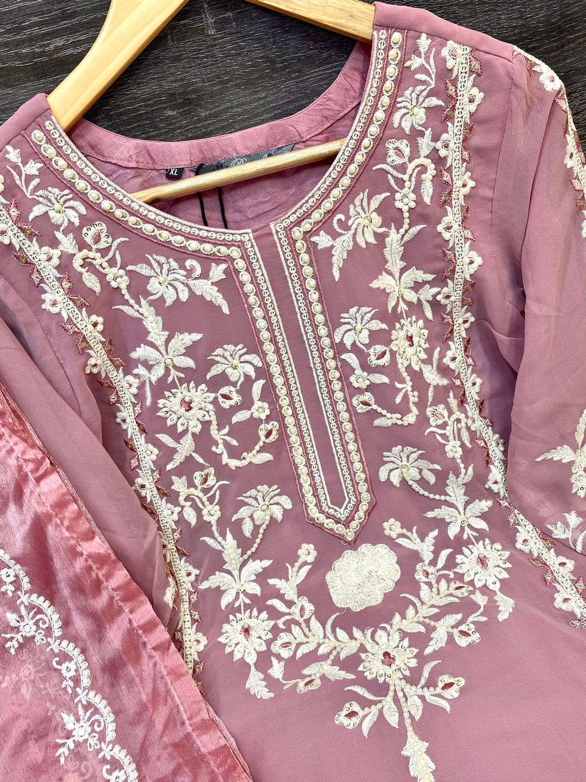 ramsha R-1101 georgette with embroidery suit