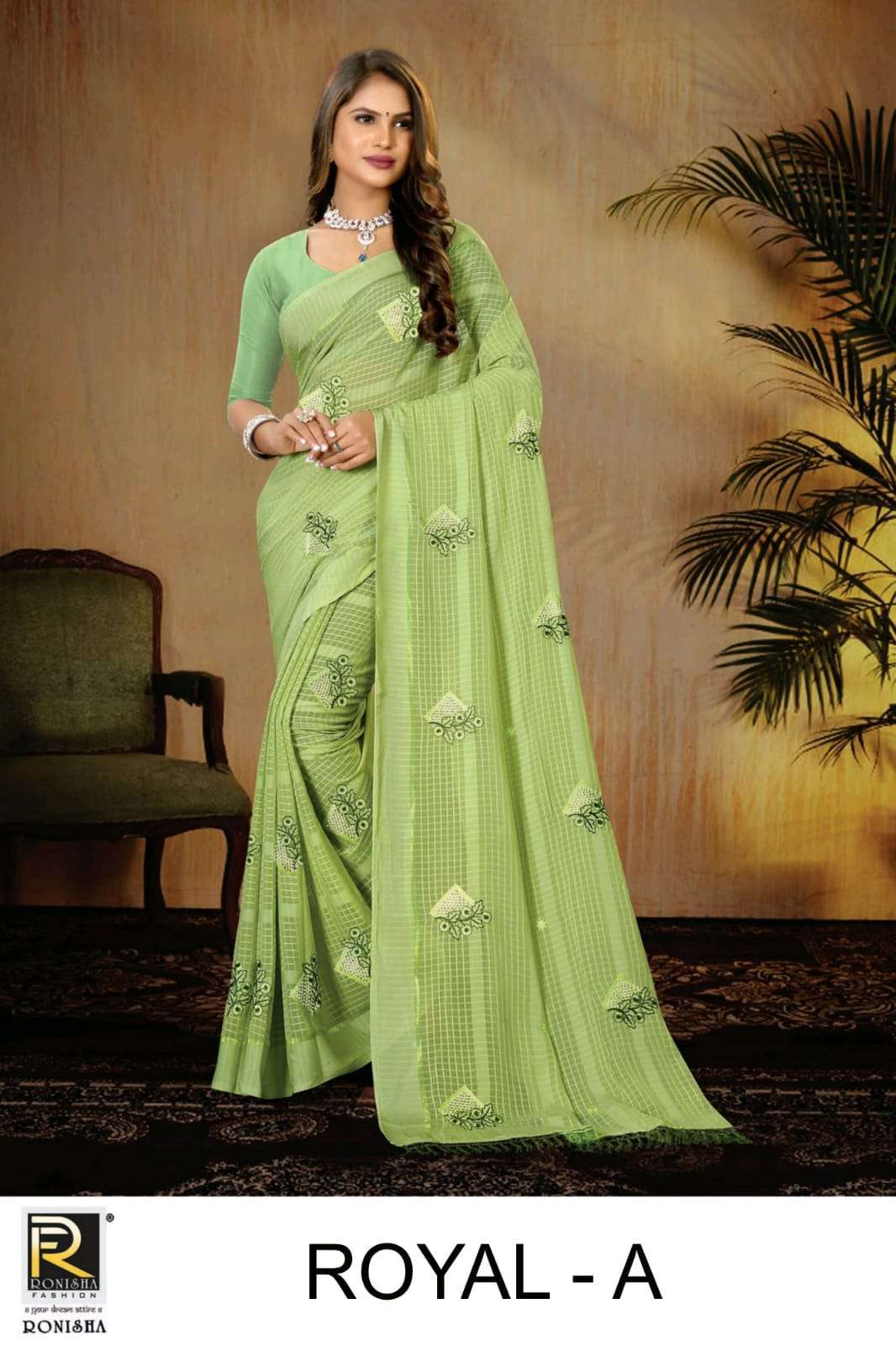 ranjna royal georgette pattern saree