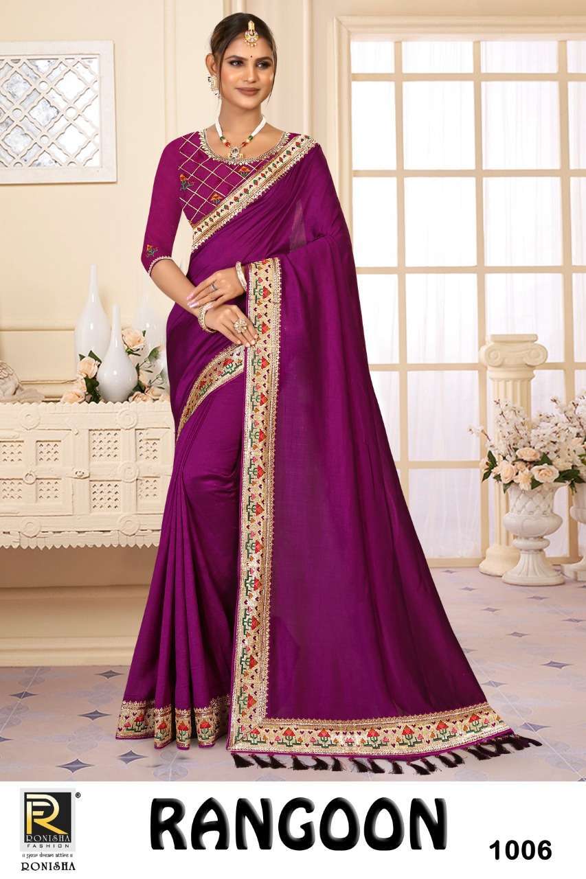 ranjna saree Ragoon series 1001-1008 vichitra silk saree