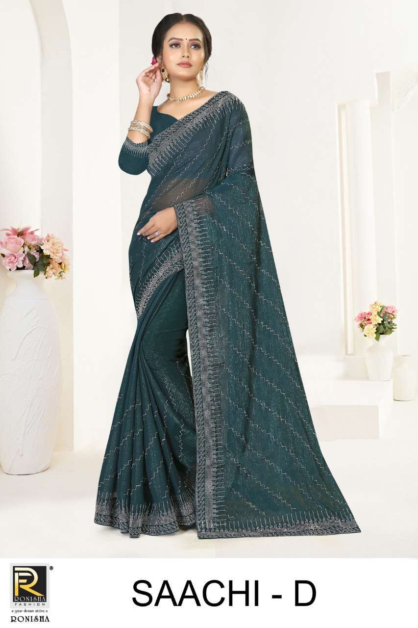 ranjna saree Saachi simmer embroidery saree