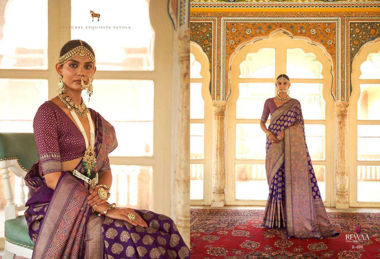 rewaa banarasi vol 1 series 484-486 smooth silk saree