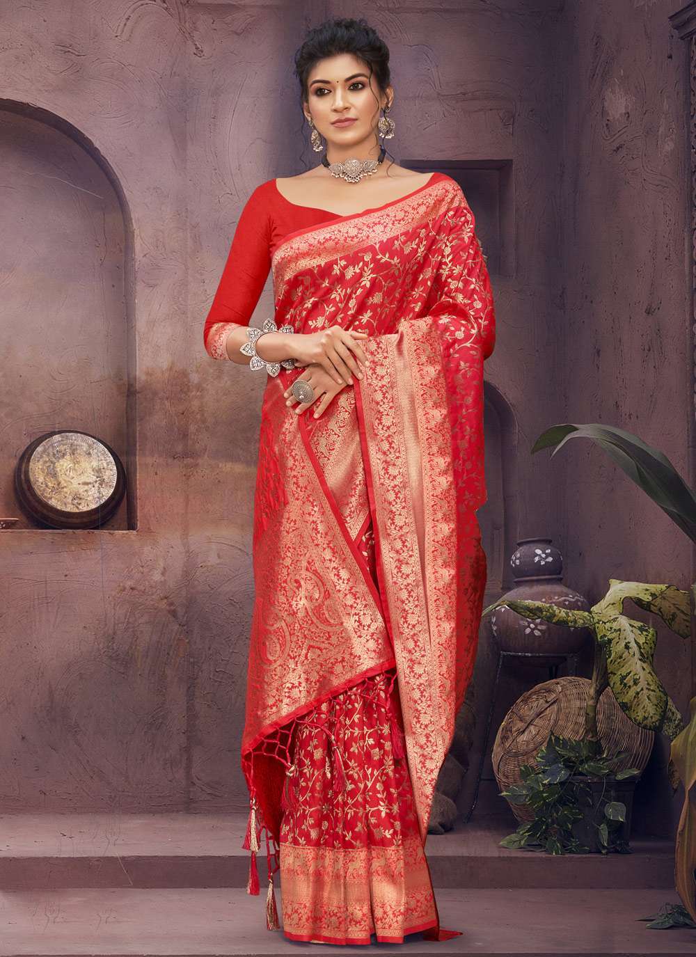 sangam prints surili silk zari work saree