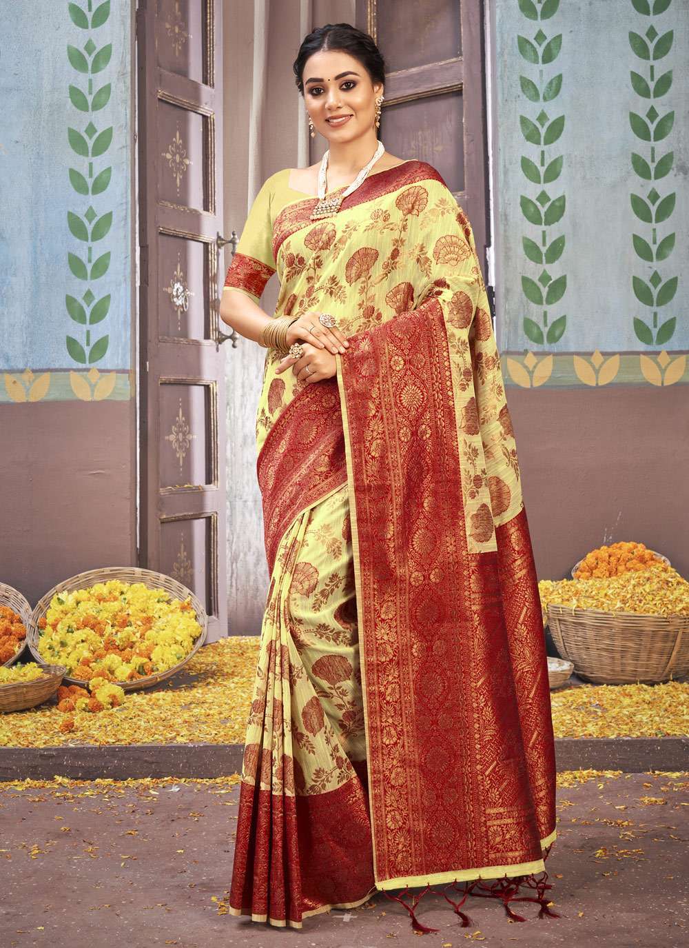 sangam prints vasu pujya vol-3 series 2571-2576 cotton saree
