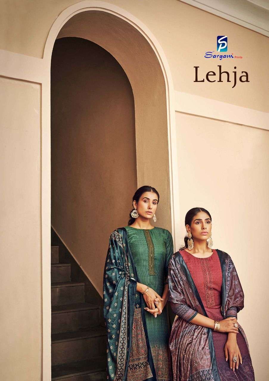 sargam lehja series 324001-324008 pure pashmina suit