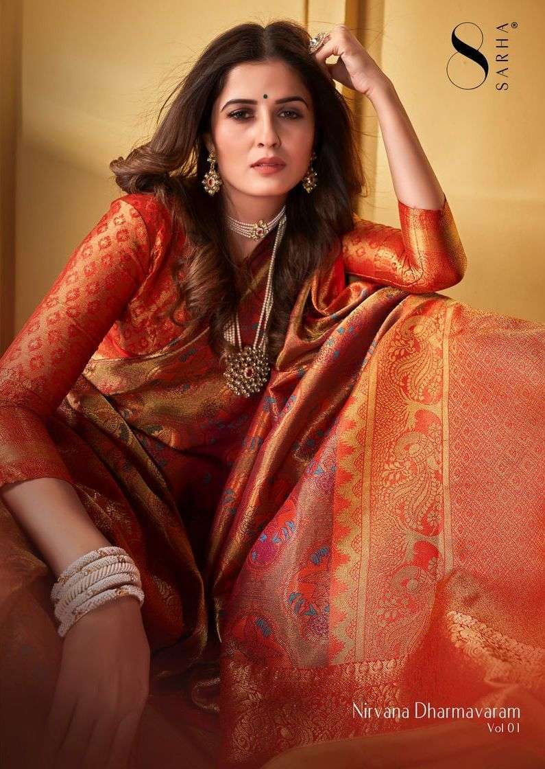 sarha nirvana dharamvaram vol 1 series 41101-41106 fancy saree