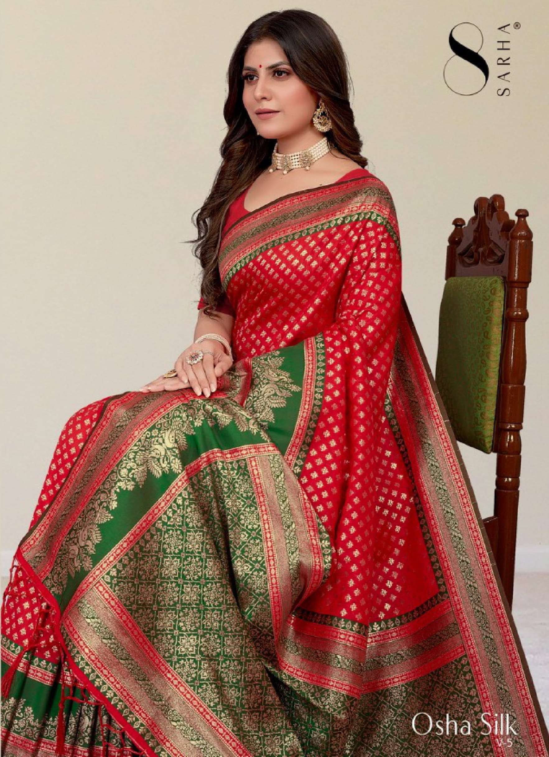 sarha osha silk vol 5 series 341701-341704 silk saree