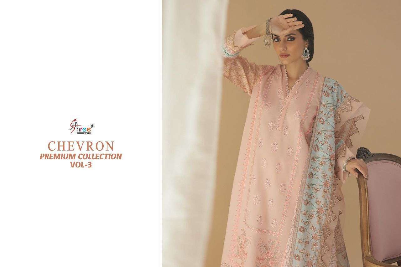 shree fabs chevron premium collection vol 3 series 2403-2409 lawn cotton suit