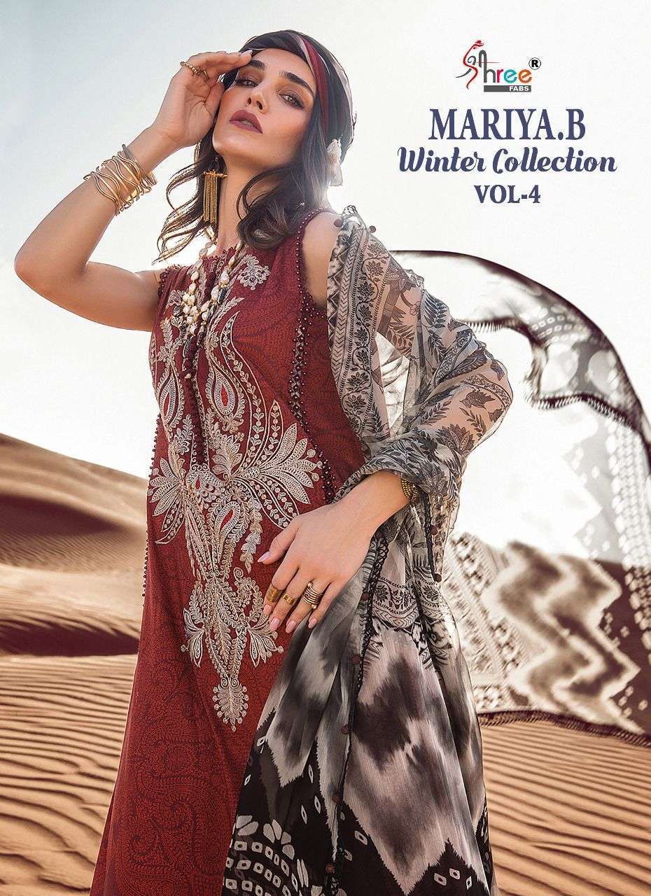 shree fabs maria b winter vol 4 series 2431-2437 pashmina suit 