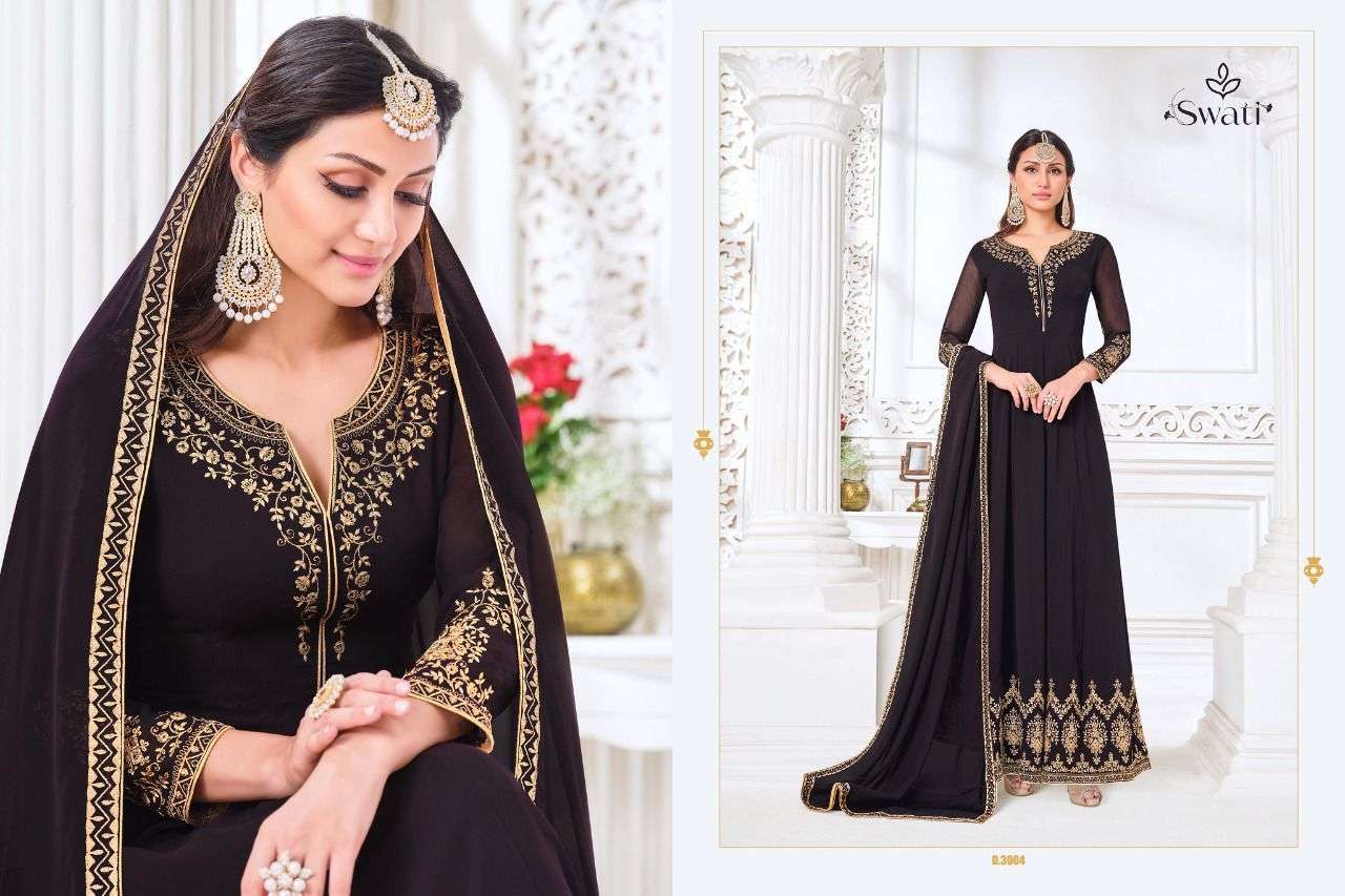 swati 3000 series designer myanmar georgette suit 