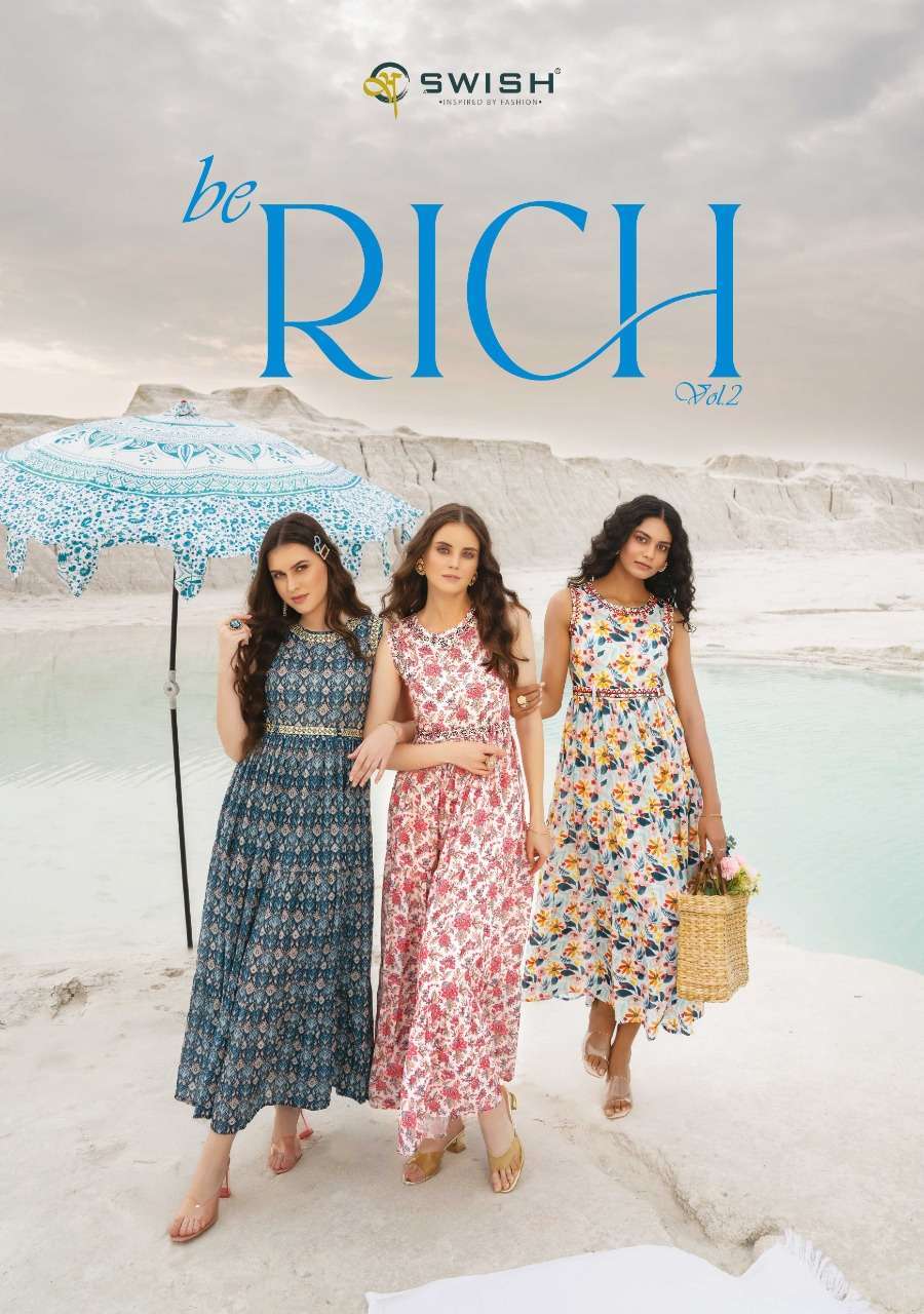 swish be rich vol 2 series 201-207 rich viscose kurti 