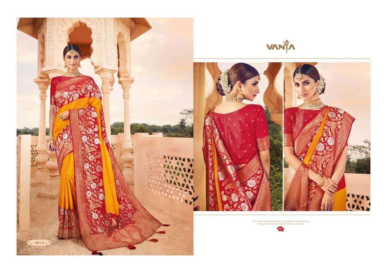 vanya designer fancy silk material saree