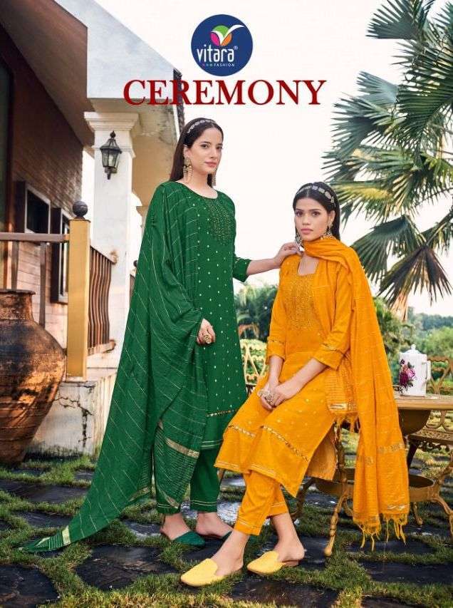 vitara ceremony series 1001-1004 viscose readymade suit