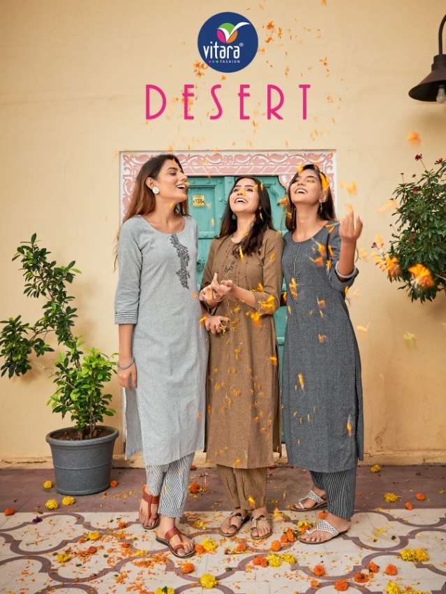 Vitara Desert series 1001-1004 khadi cotton kurti