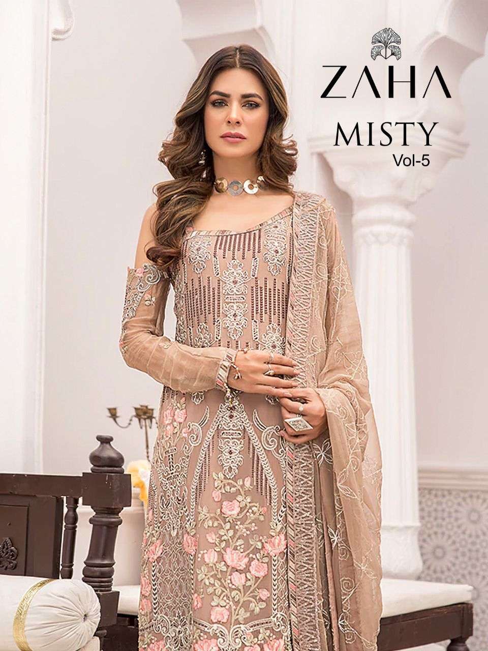 zaha misty vol 5 series 10031-10033 georgette suit