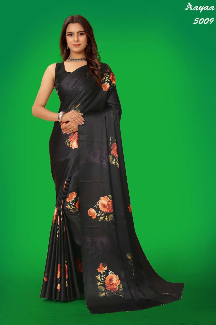 aayaa aaradhna vol 5 series 50001-5010 pure japan satin saree 