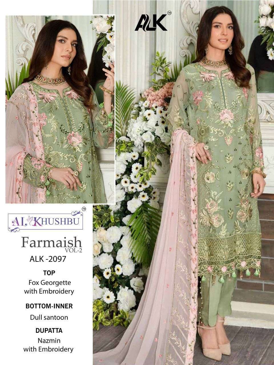 al khushbu farmaish vol 2 series 2094 faux georgette suit 