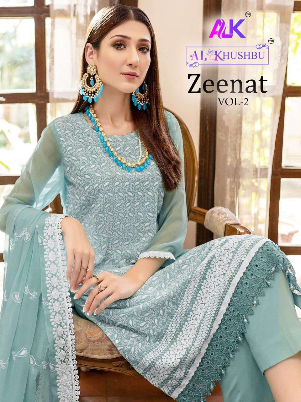 al khushbu zeenat vol 2 series 3021-3025 faux georgette suit 