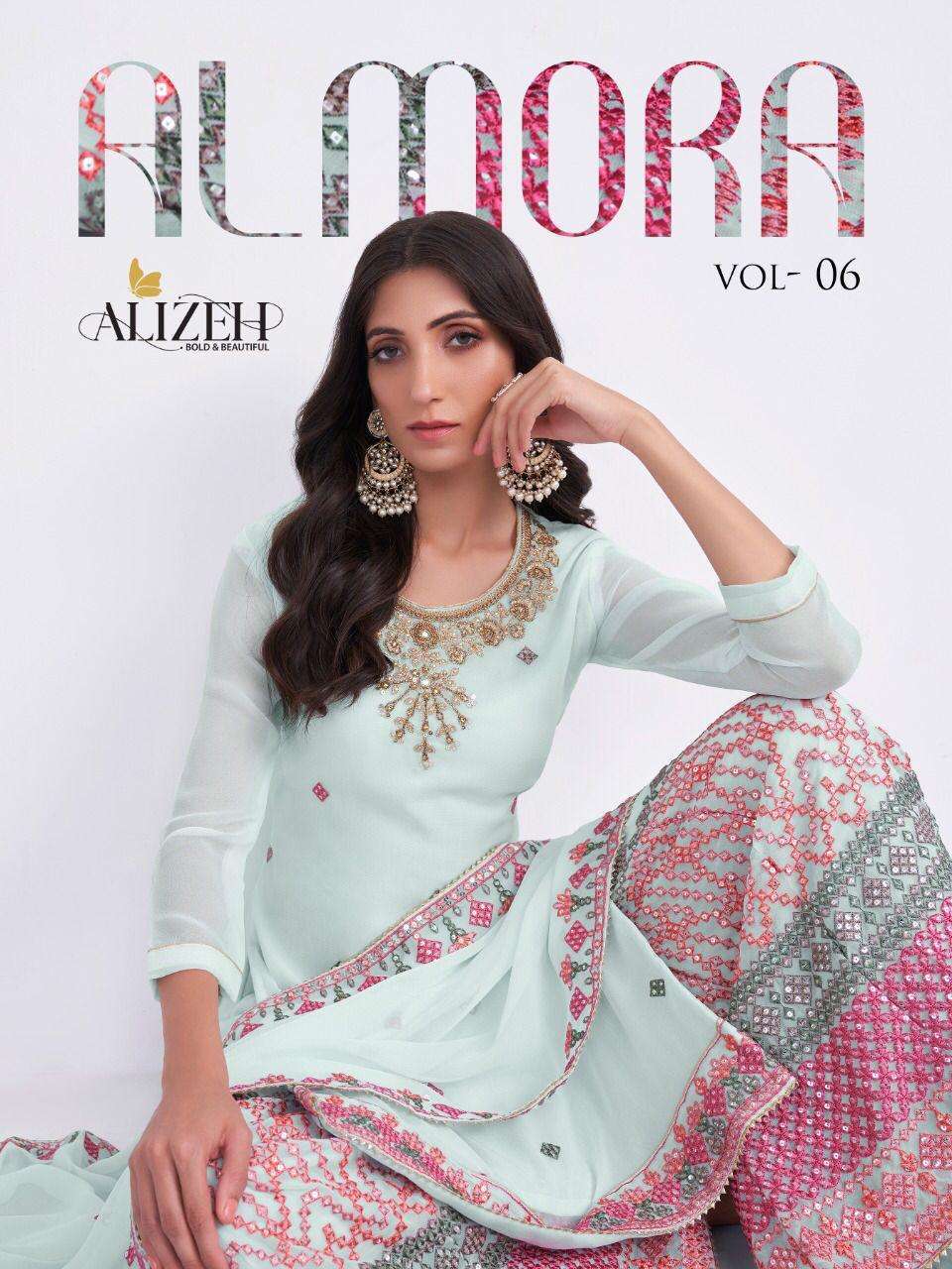 alizeh almora vol 6 series 3022-3025 georgette suit 