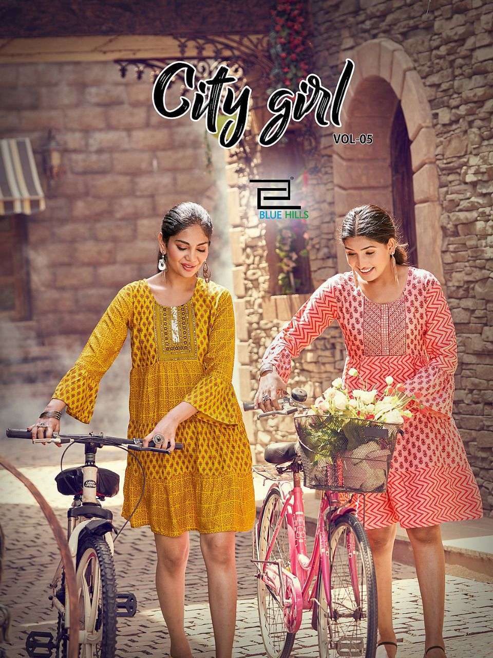 blue hills city girl vol 5 series 5001-5008 Rayon 14KG kurti