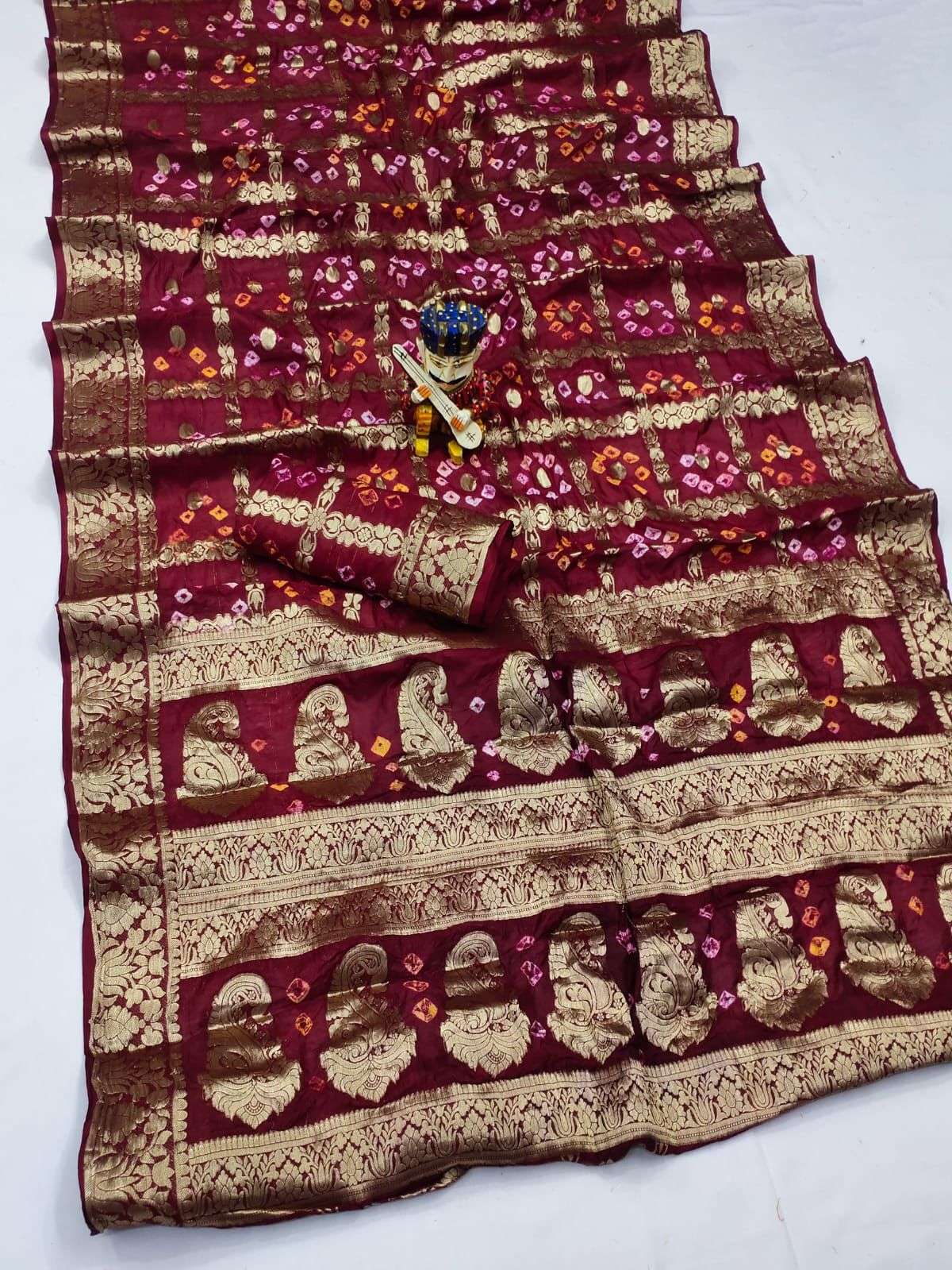 bt-14 designer pure bandhej silk saree