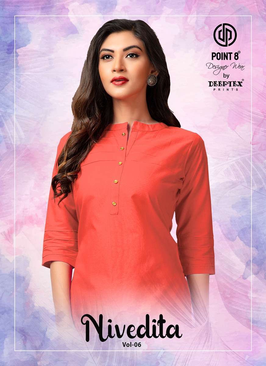 deeptex nivedita vol 6 series 6001-6008 cotton kurti 