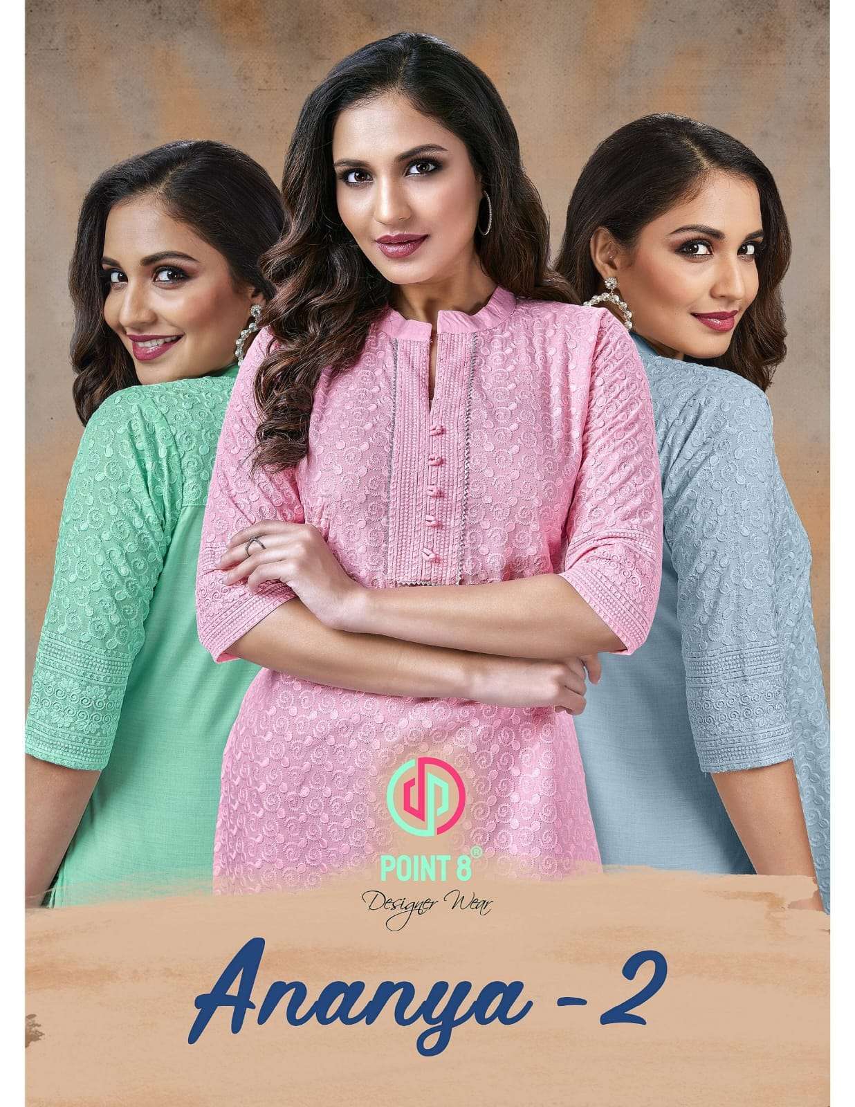 deeptex point 8 ananya vol 2 series 2001-2008 chicken kurti 