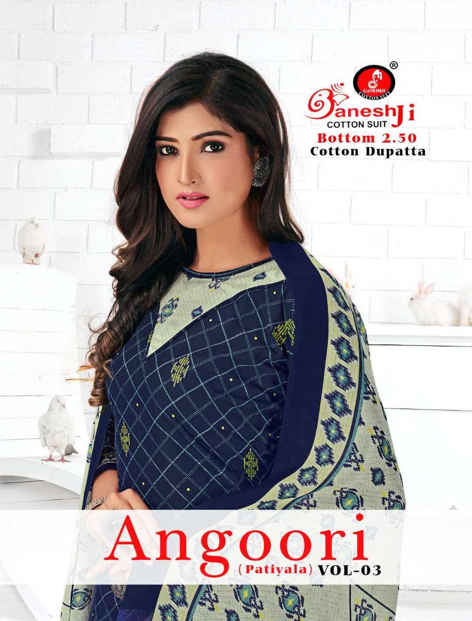 Ganeshji Angoori Patiyala Vol-3 series 3001-3010 indo cotton suit