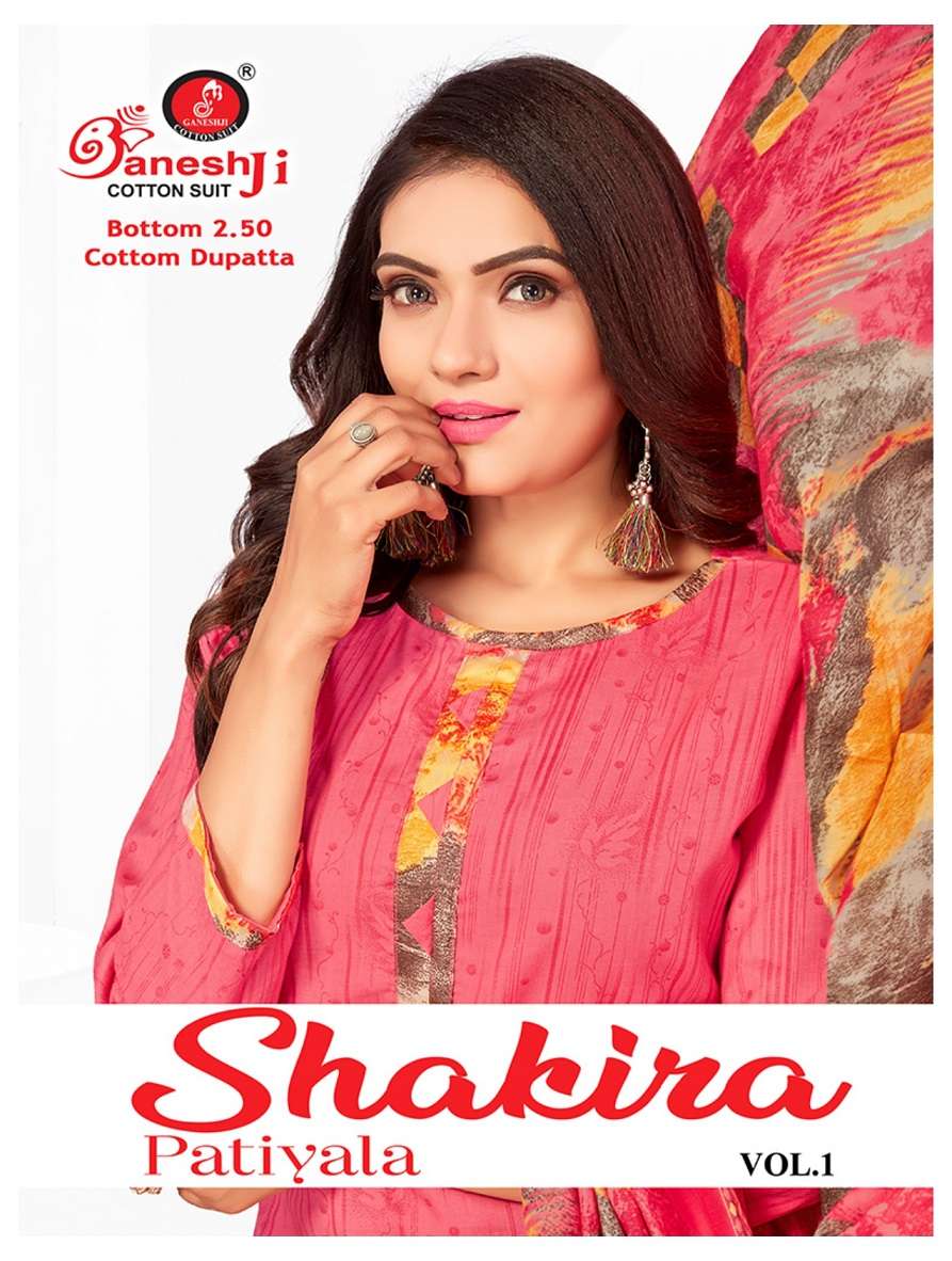 Ganeshji Shakira Vol-1 series 1001-1008 heavy indo cotton suit 