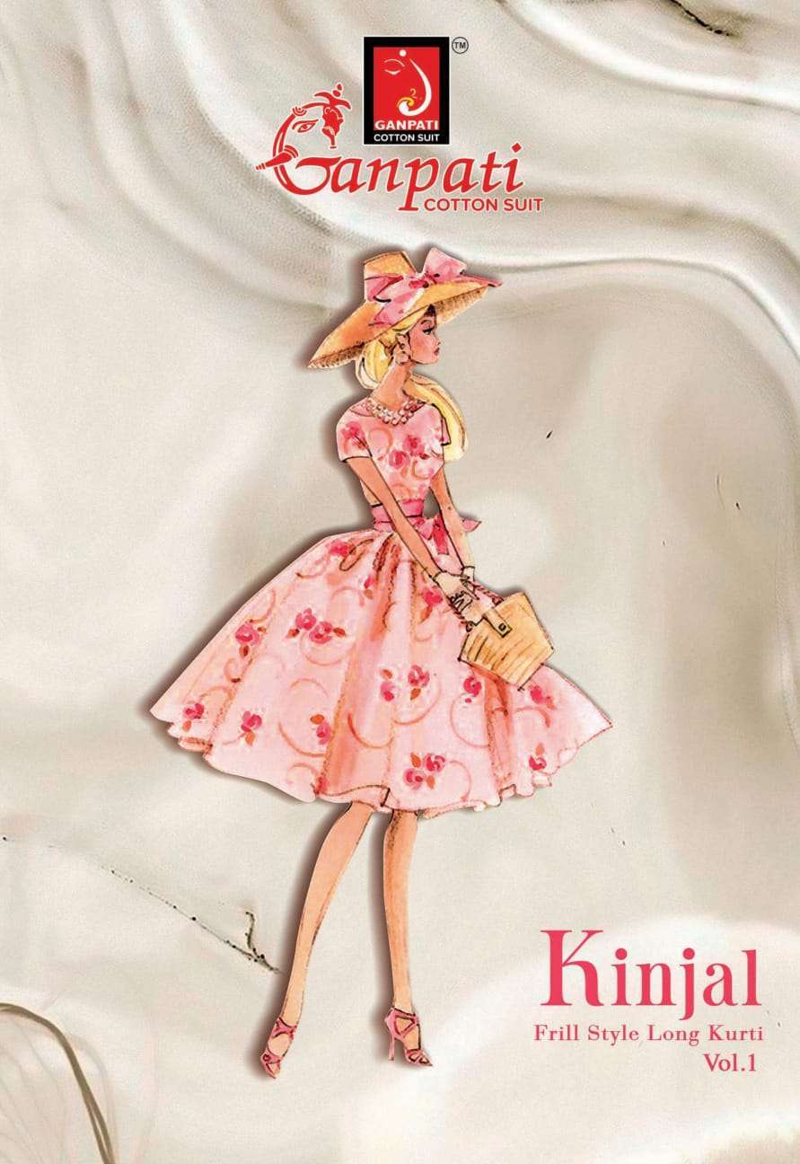 ganpati cotton kinjal series 001-020 cotton long kurti 