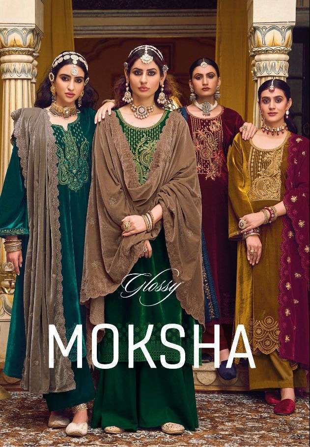 glossy moksha series 8901-8906 pure velvet suit 