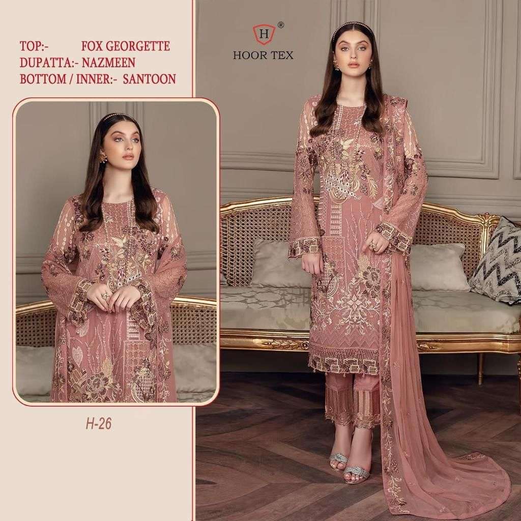 hoor tex H-26 designer faux georgette suit 