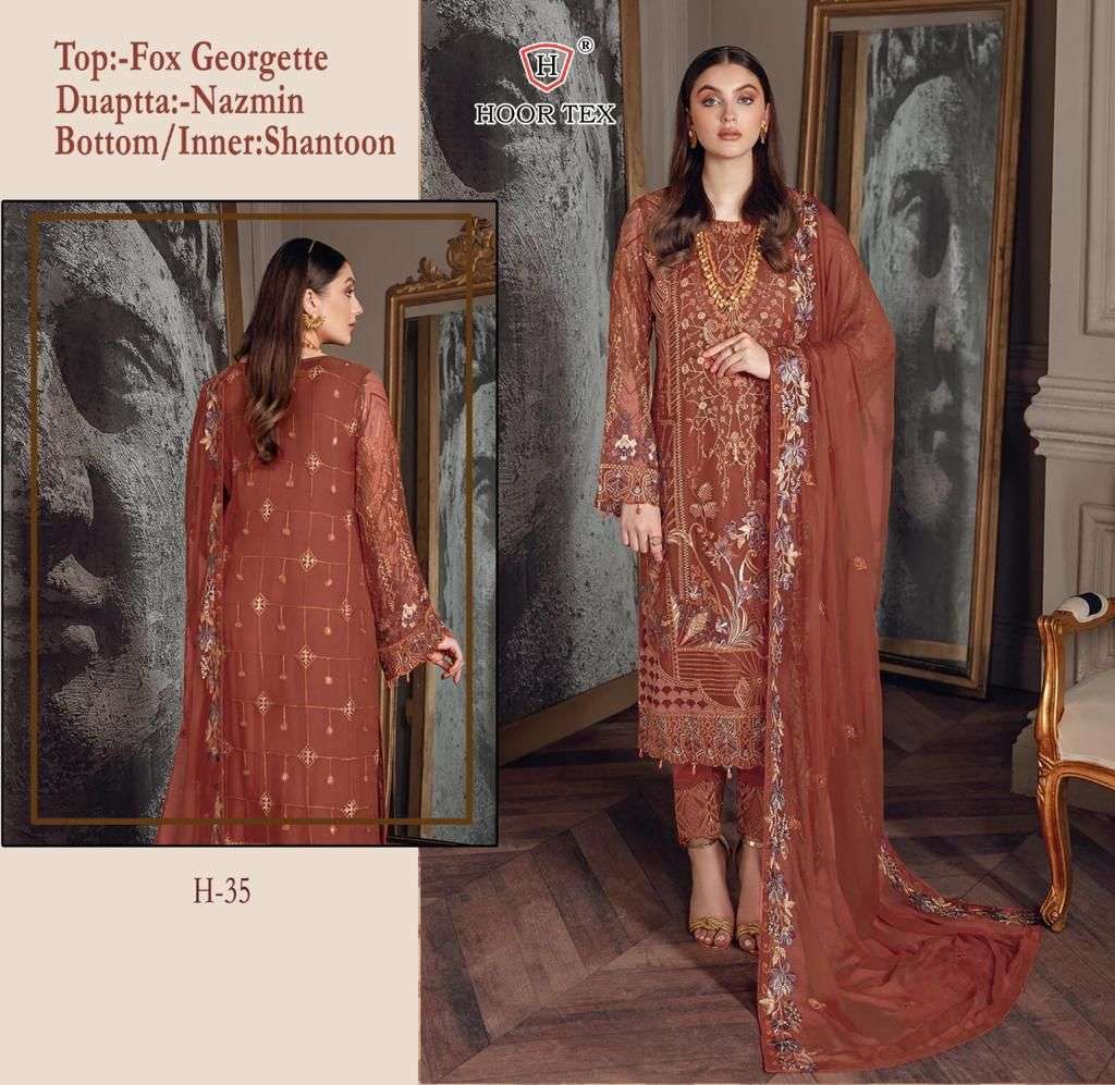 hoor tex H-35 designer faux georgette suit 