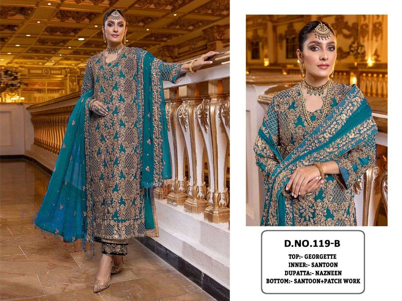 KF-119 designer georgette suit 