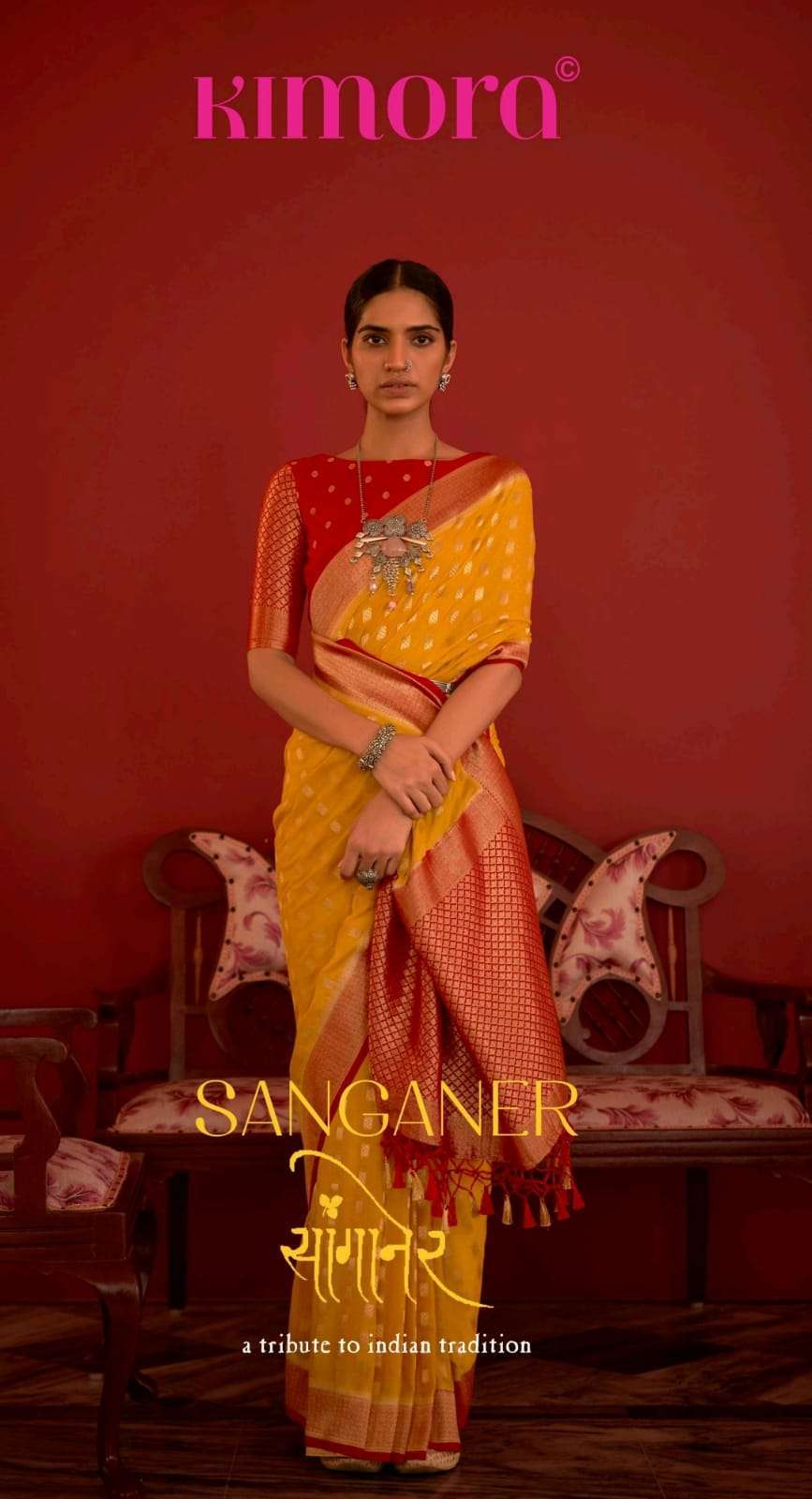 kimora sanganer series 2041-2045 pure georgette saree 