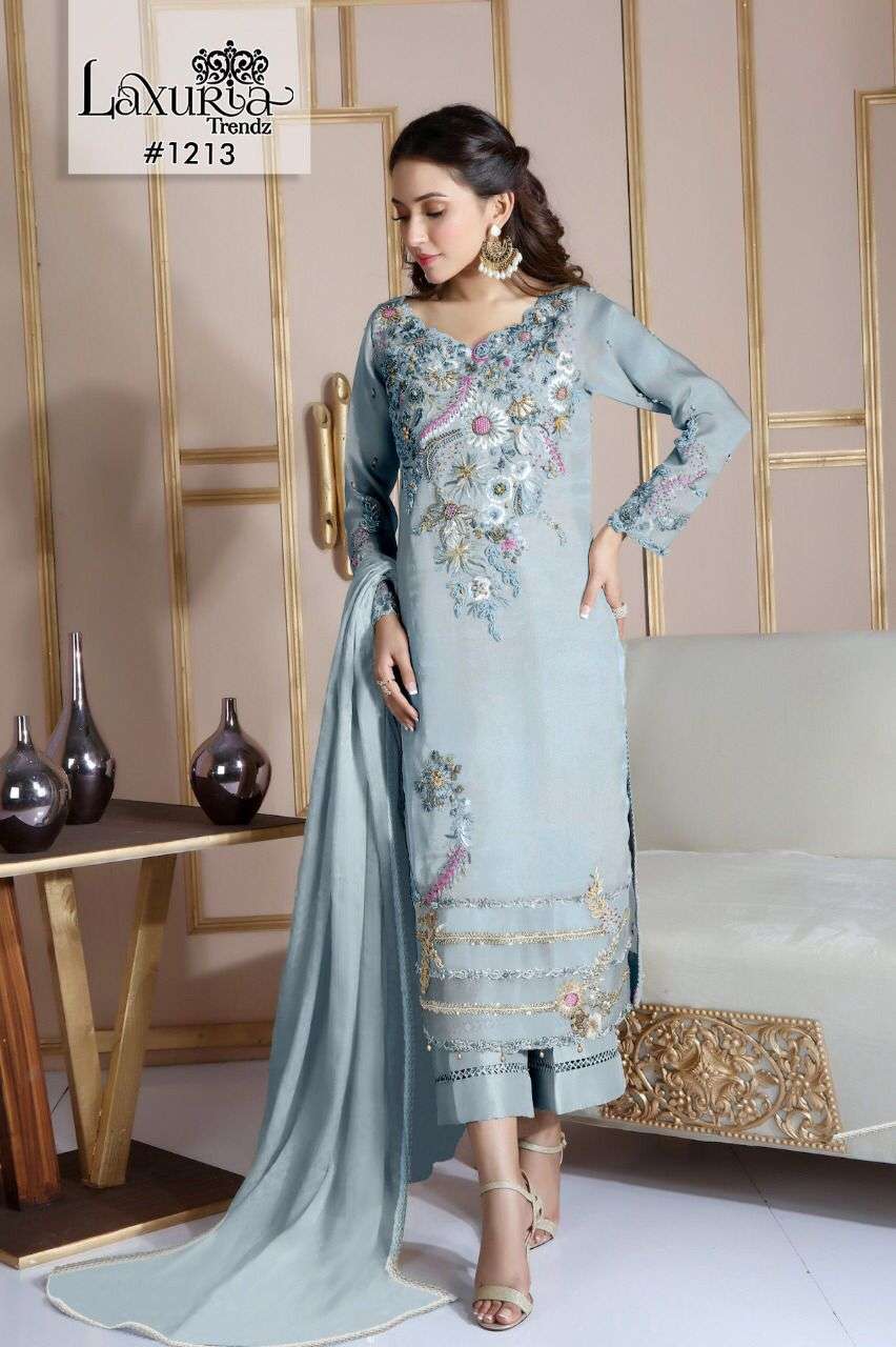 Laxuria Trendz Dno 1224 Velvet With Embroidery Work Stylish Designer F