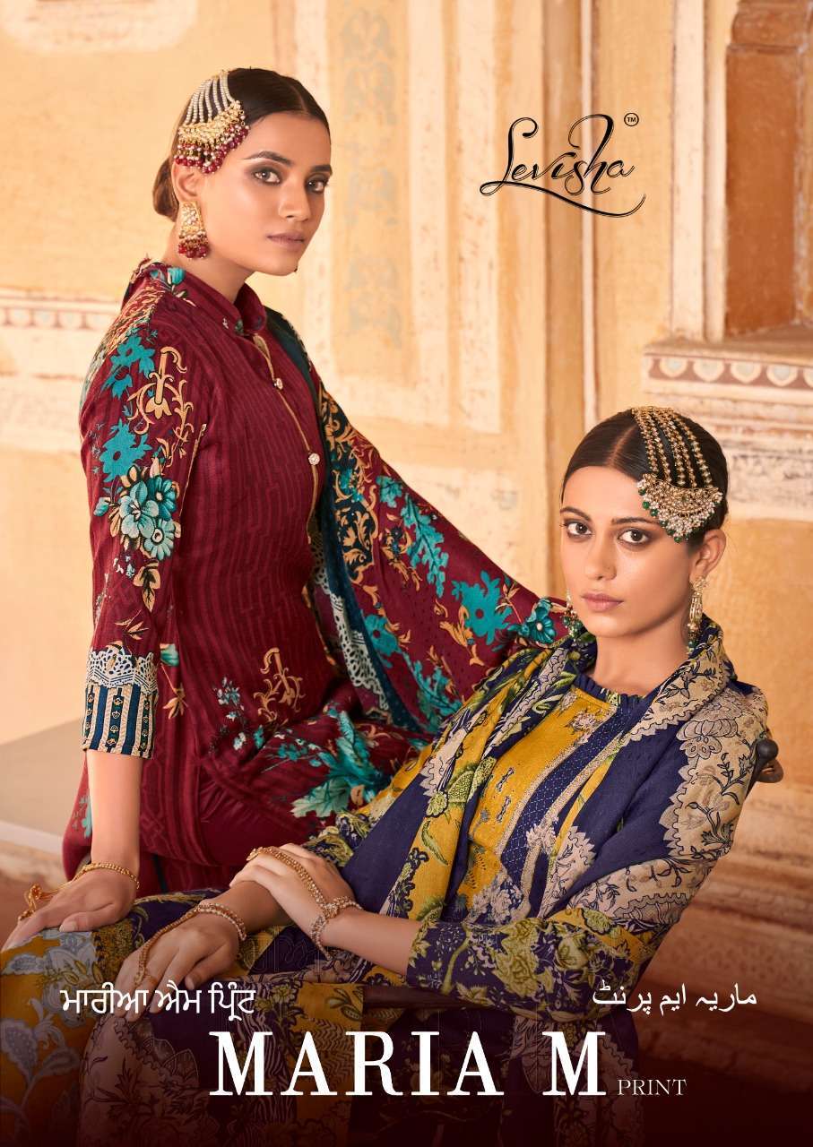 levisha maria m print series 7013-7019 pure pashmina suit 