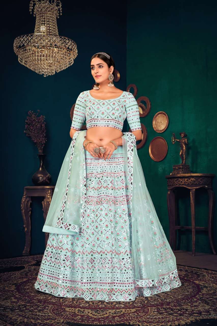 livasha vol 9 designer georgette lehenga 