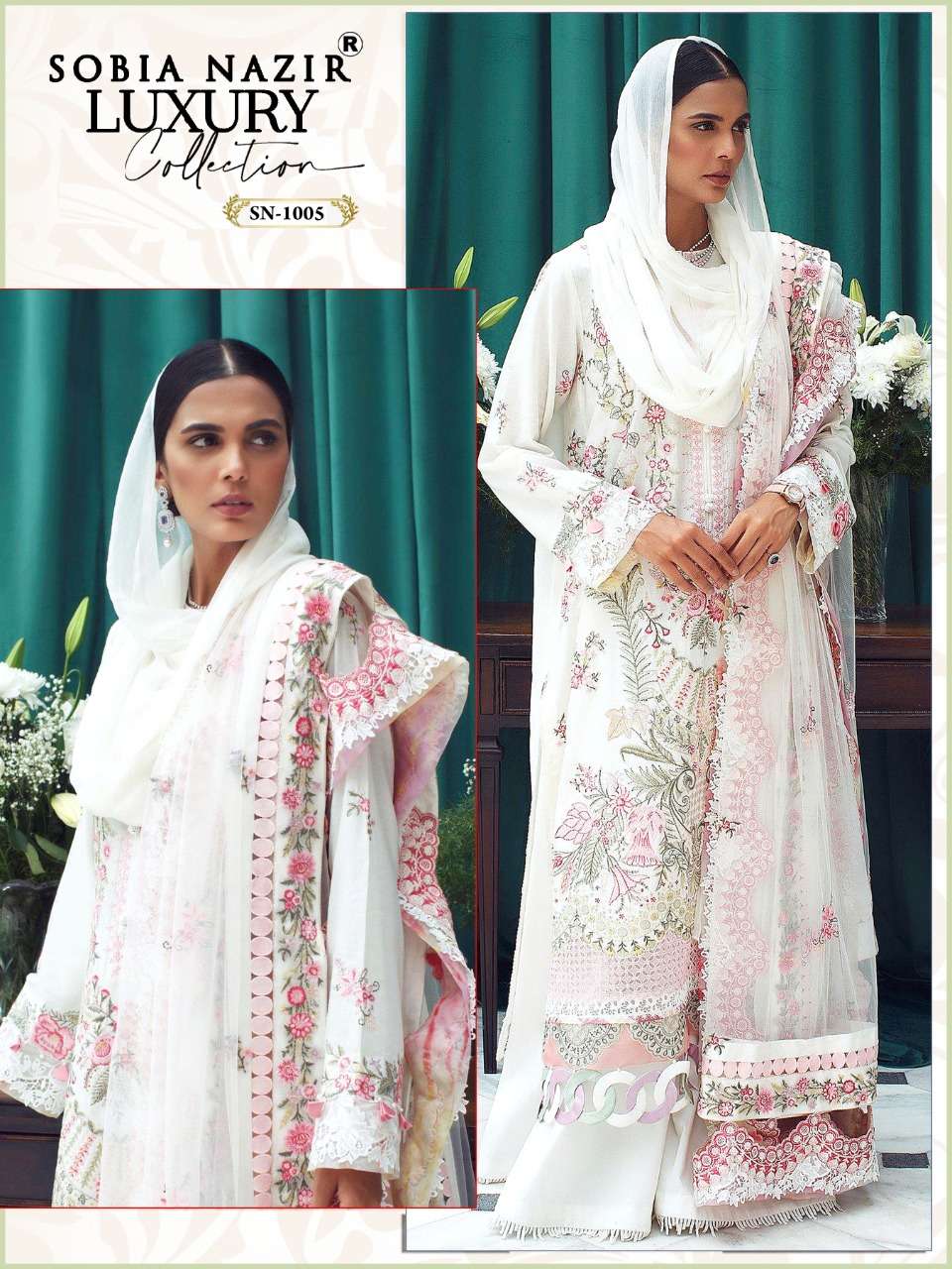 Luxury perals sn-1005 designer georgette suit 