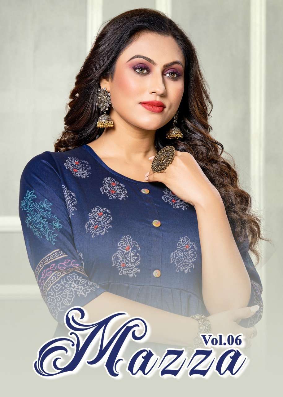 mayra maaza vol 6 series 80051-80058 rayon two tone kurti 