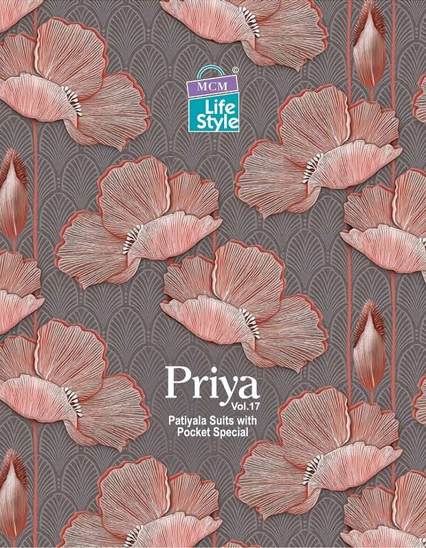 Mcm Priya Vol-17 series 1701-1718 pure cotton readymade suit 