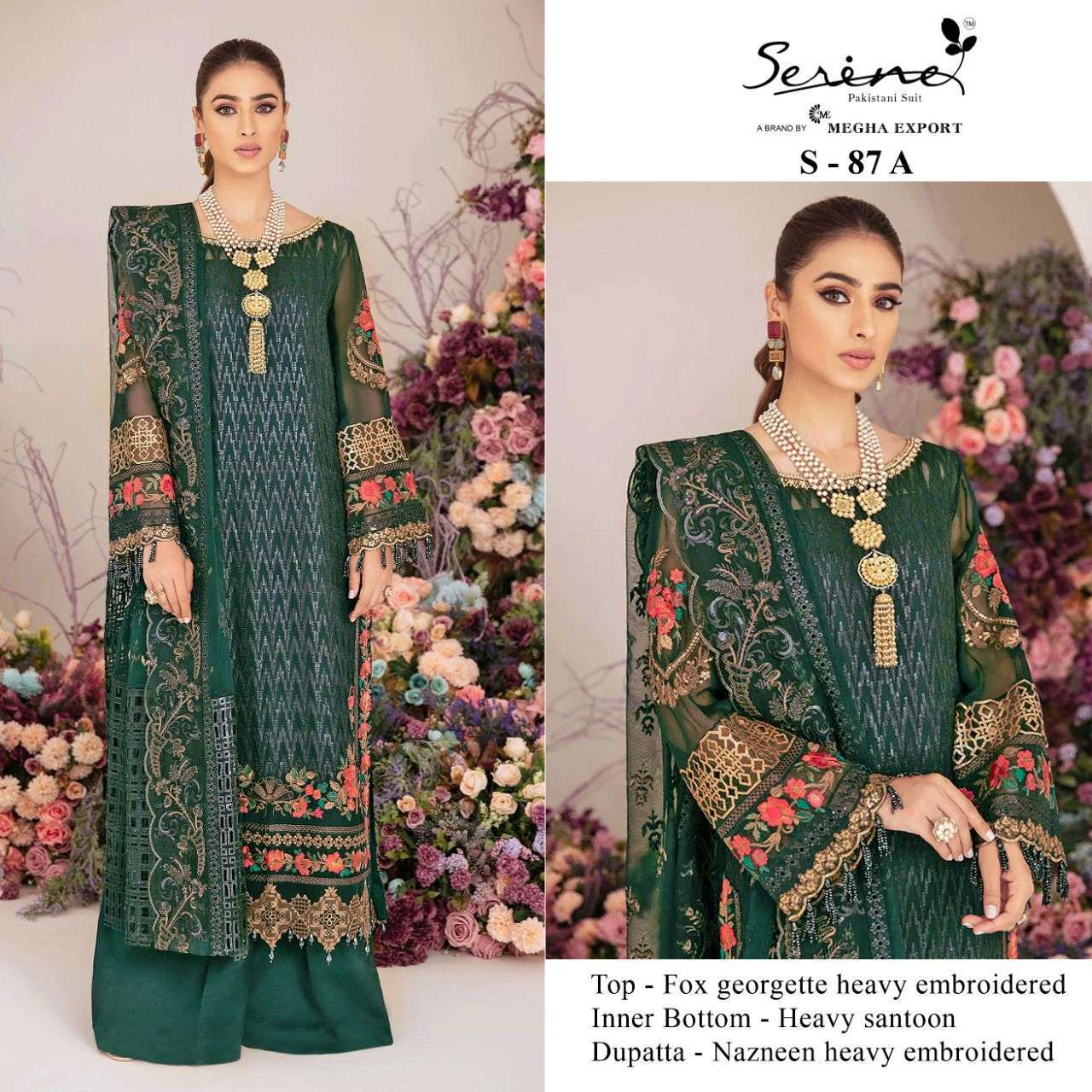 megha exports s 87 faux georgette suit