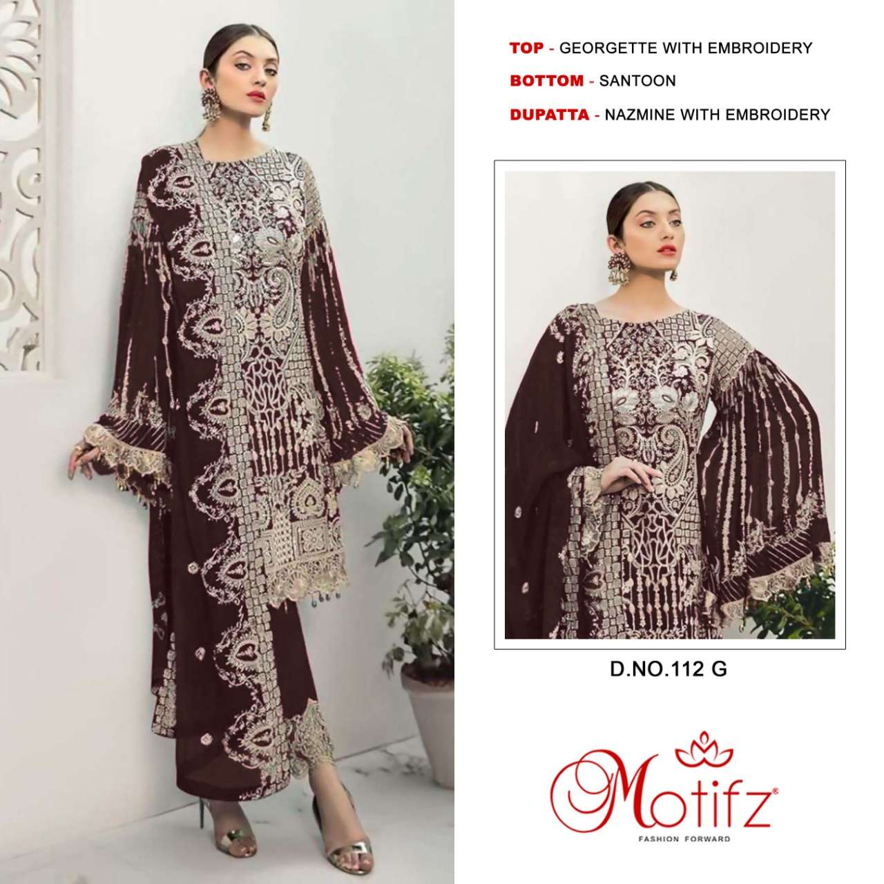 motifz fashion 112 designer georgette suit 