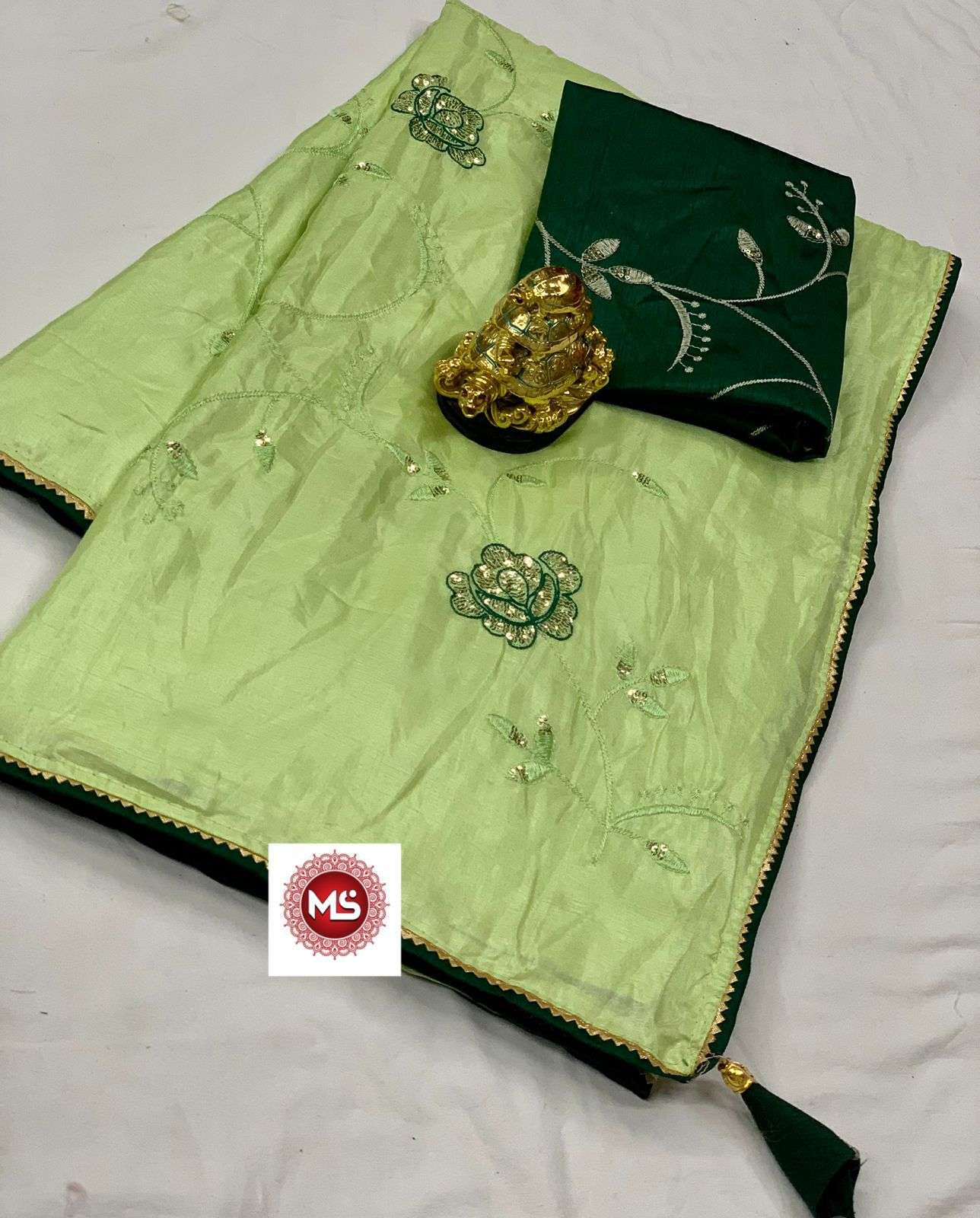 ms brand designer pure dola silk sarees