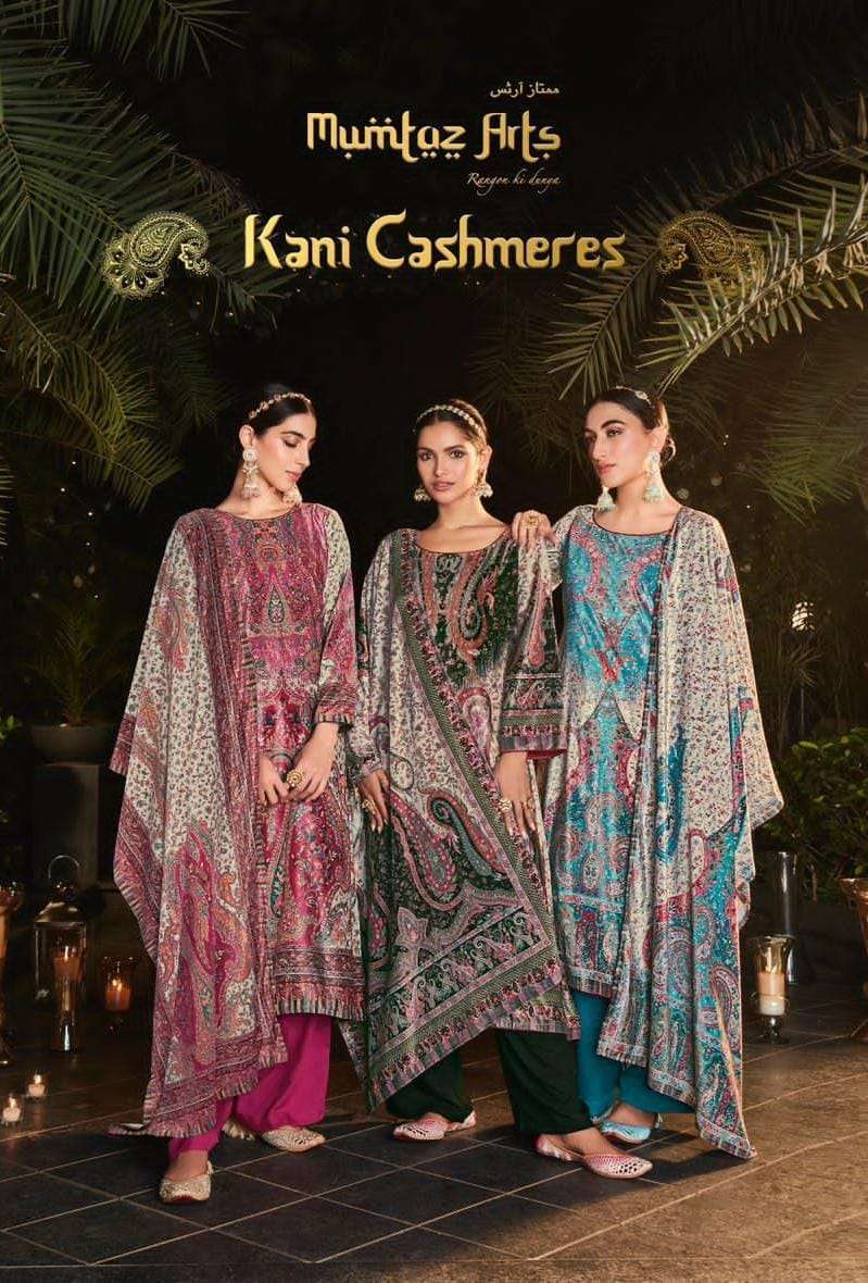 mumtaz arts kani cashmeres series 6001-6005 pure velvet suit 